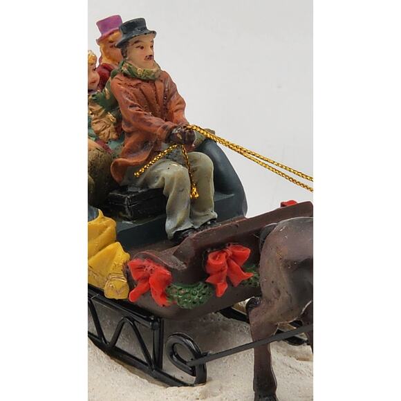 St Nicholas Square Sleigh Ride Christmas Village Collection VTG 2004 Open Box - Picture 15 of 16
